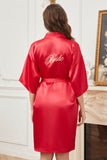 Ready Satin Red Robe for Bride