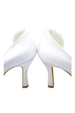 Classy White Close Top Handmade Nice wedding Shoes